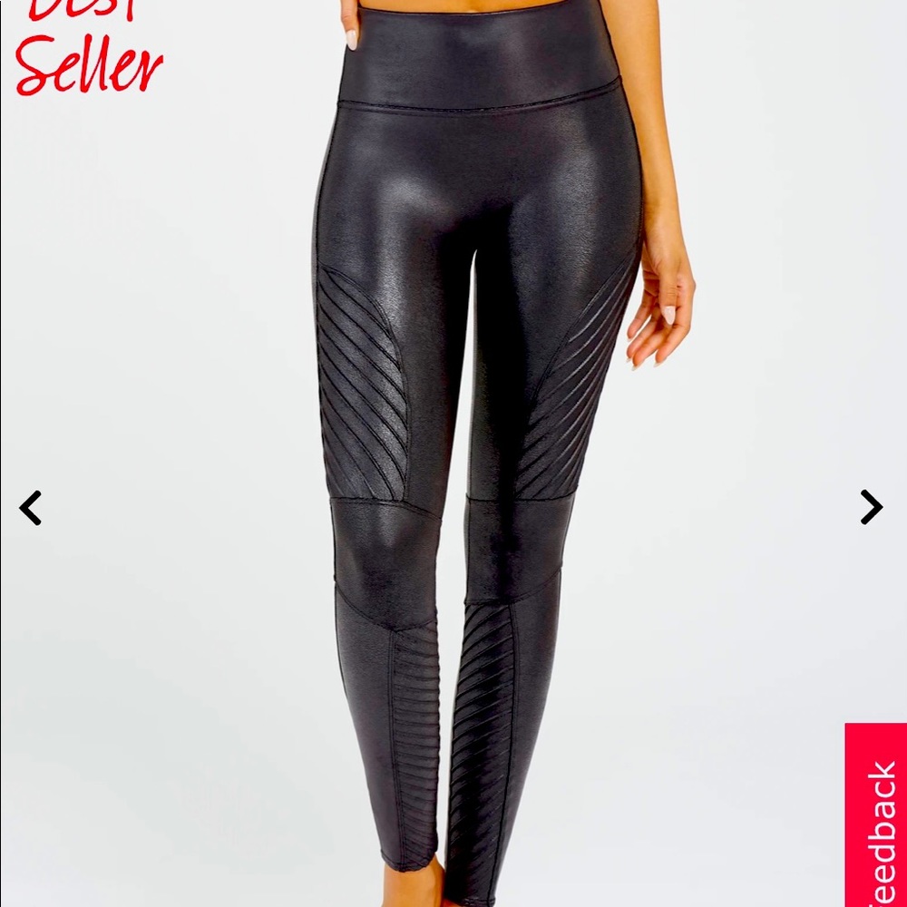 SPANX Black Moto Leggings
